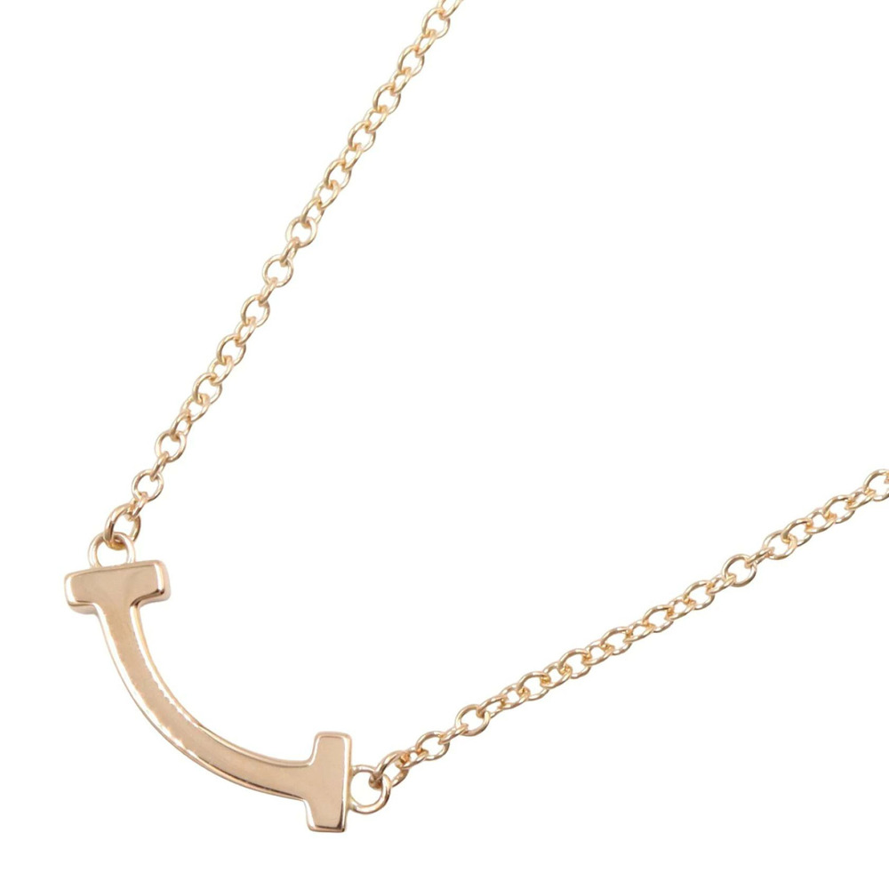 Tiffany Co Tiffany T Smile Necklace Pink